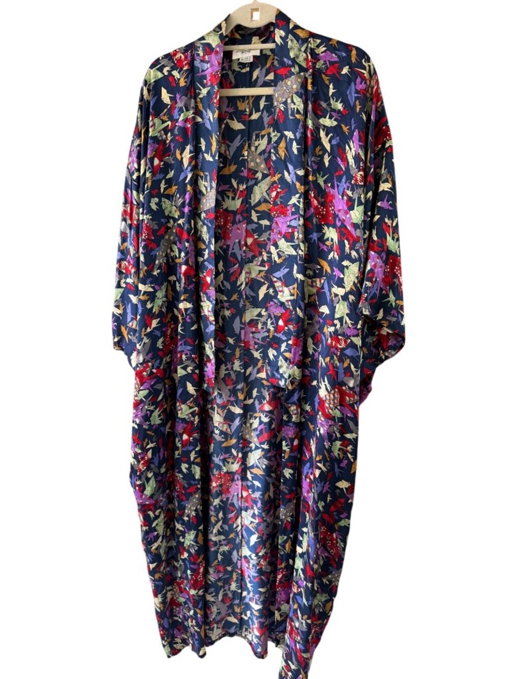Museum of Fine Arts Boston Unisex Bird Print Kimono One Size Multicolor Vintage
